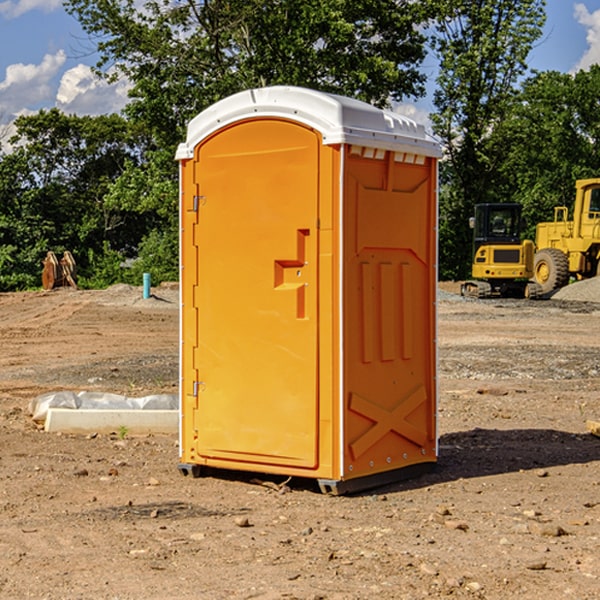 how often are the portable restrooms cleaned and serviced during a rental period in Whetstone